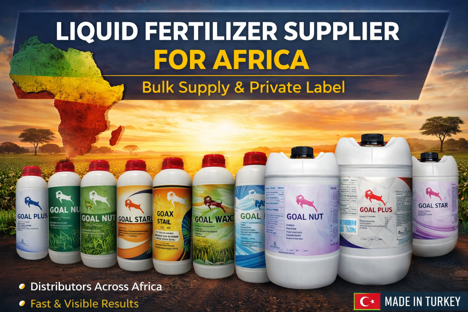 Liquid Fertilizer Supplier for Africa | Bulk Supply & Private Label